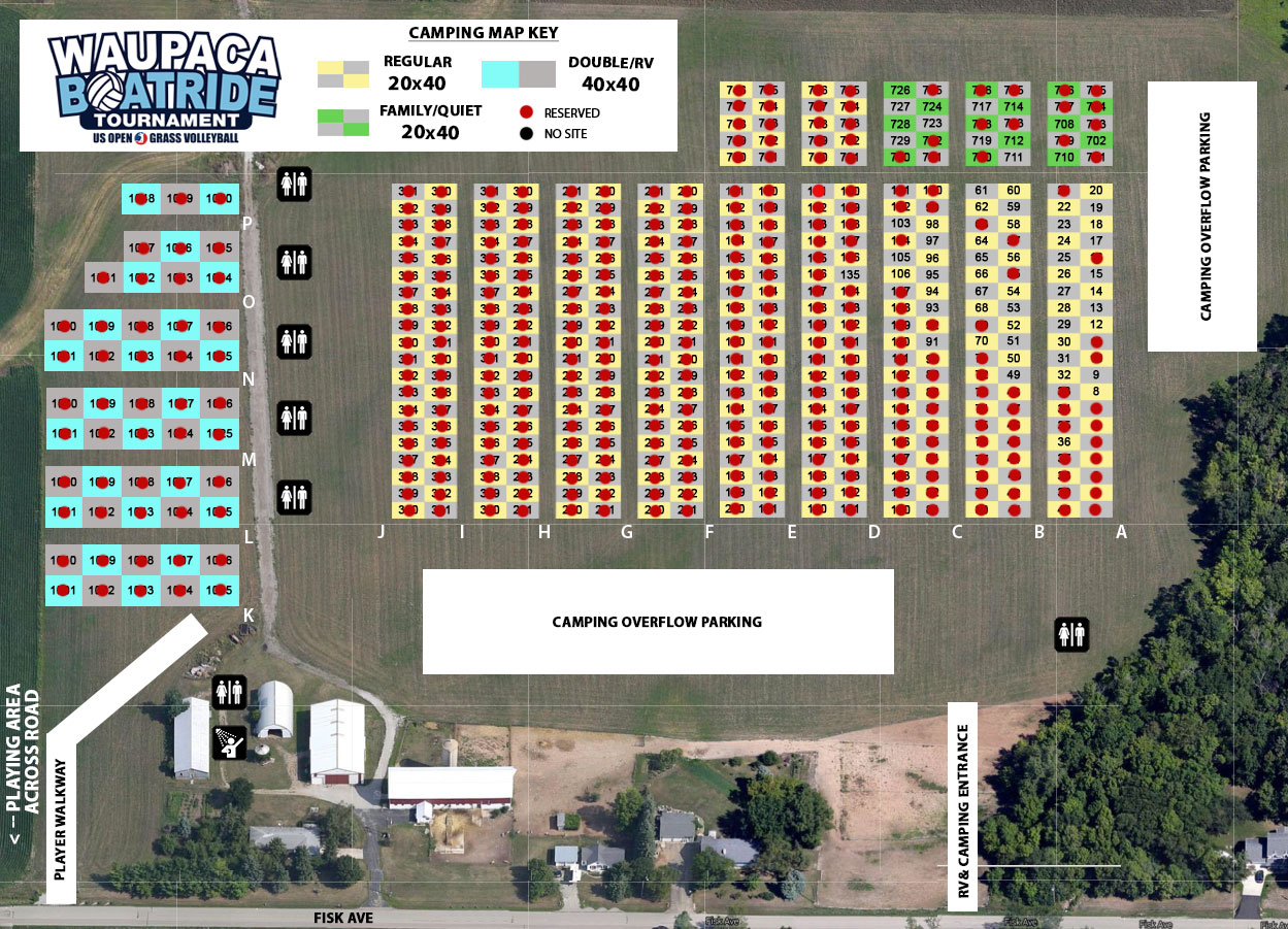 Waupaca Boatride - Camping Map