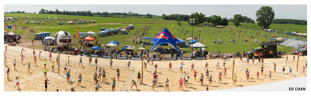 Waupaca Boatride Volleyball Tournament - Panoramic View 2013