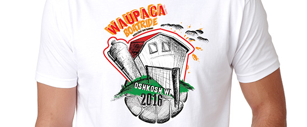 2016 Waupaca Boatride Volleyball Tournament T-Shirt