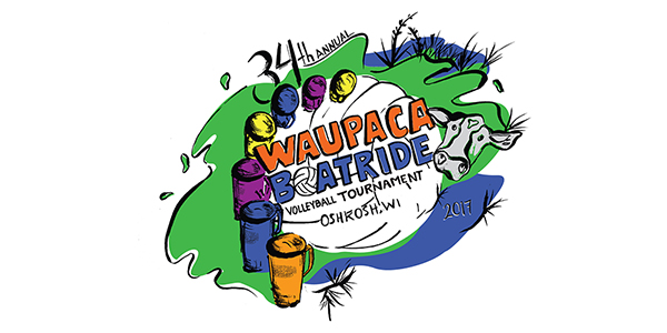 2017 Waupaca Boatride Volleyball Tournament T-Shirt