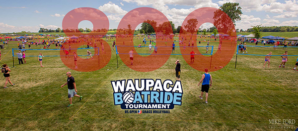 Waupaca Boatride - 800 Grass Triples Volleyball Teams