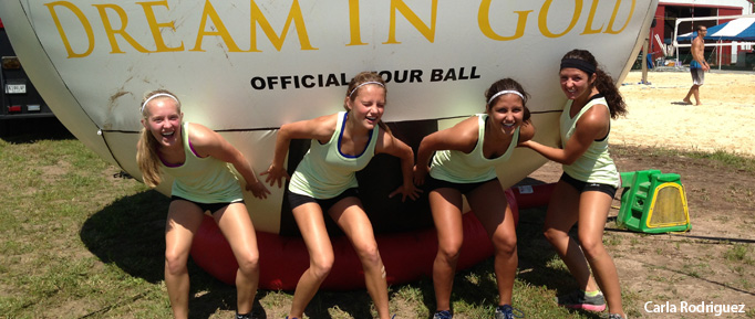 Waupaca Boatride Volleyball Tournament - Junior Girls Lift Large Ball 2013